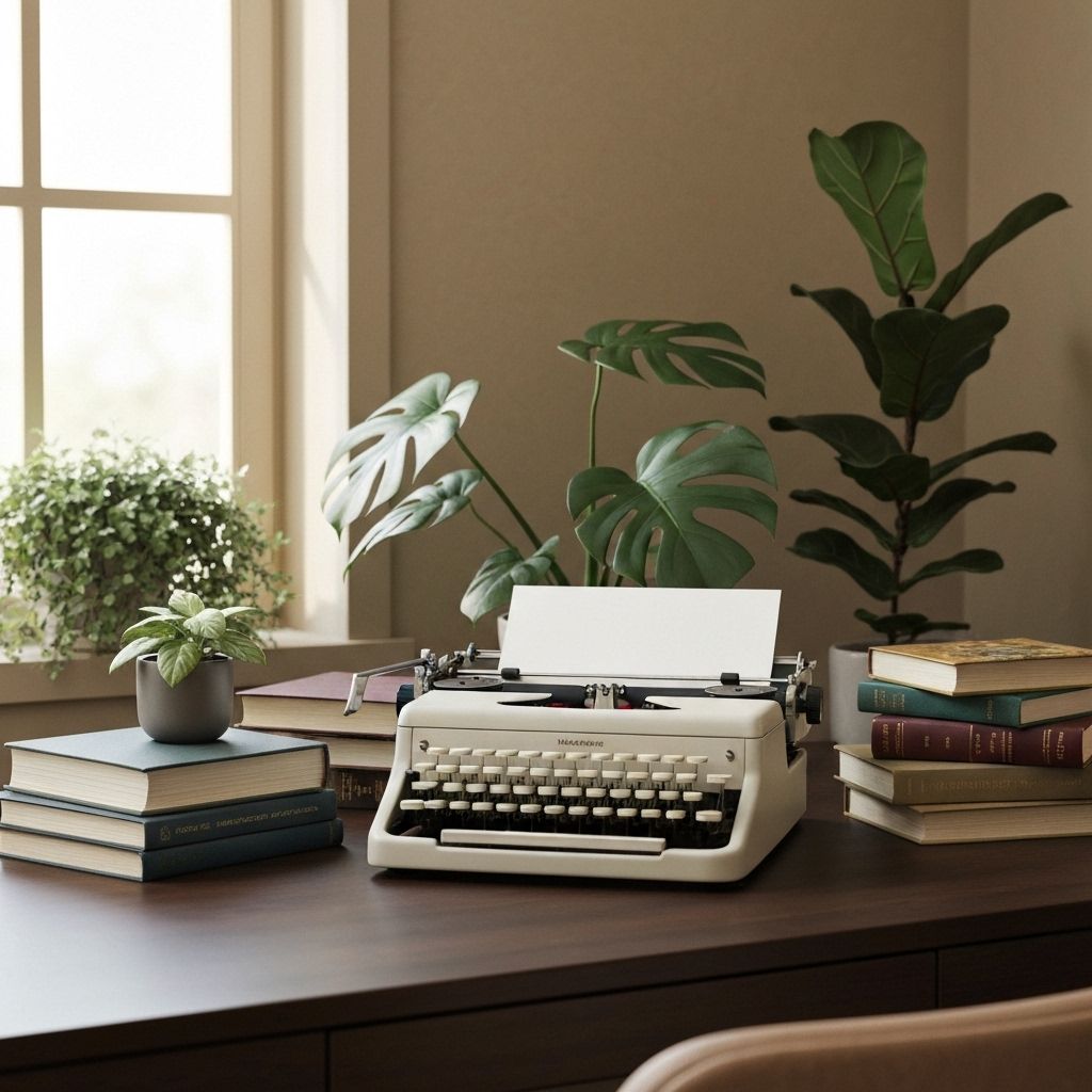 Writing desk setup